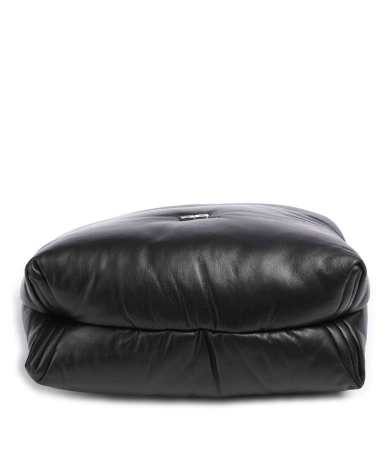 Abro Piuma_Lucido Puffer Hobo bag black/nickel