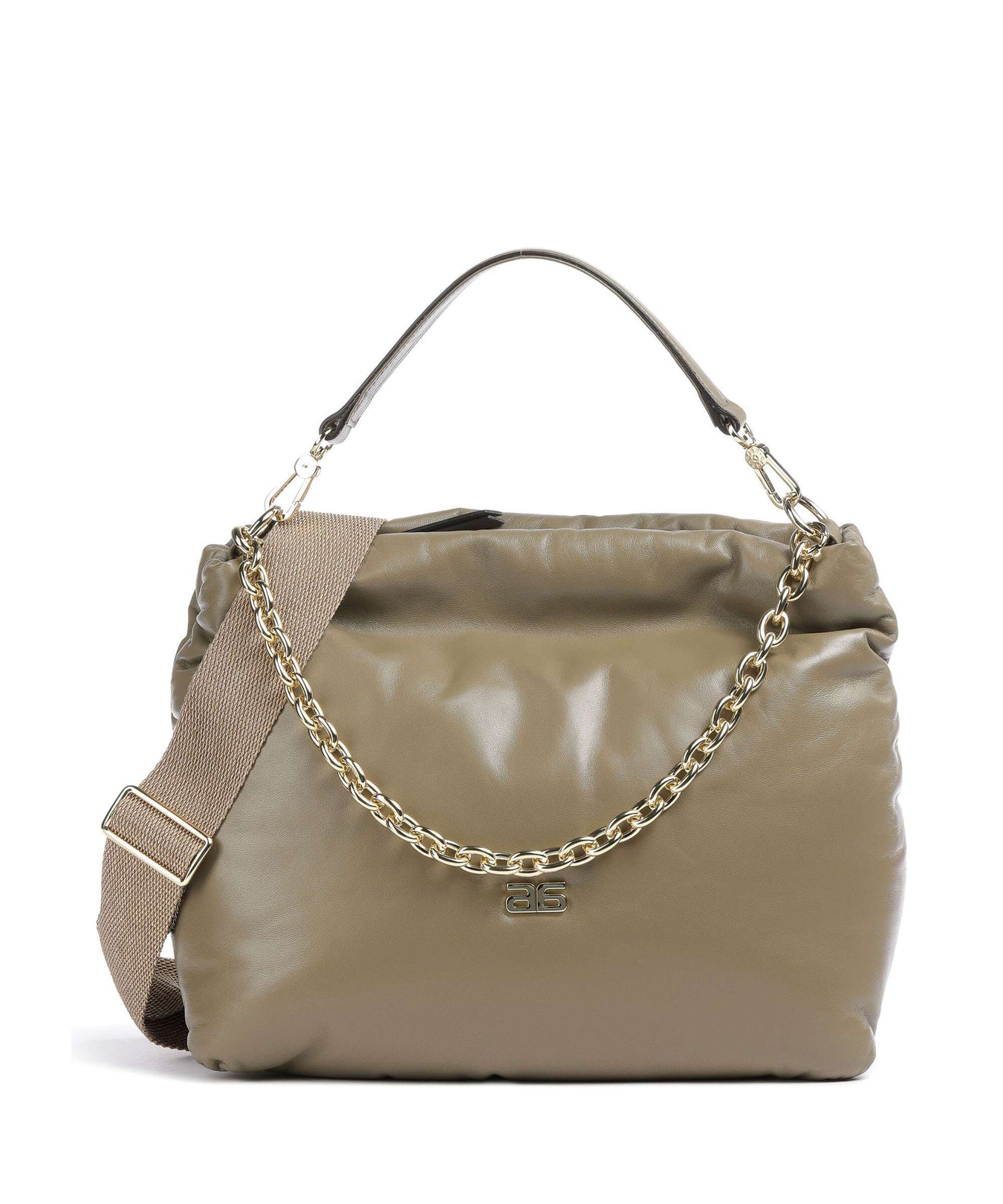 Abro Piuma_Lucido Puffer Hobo bag siena