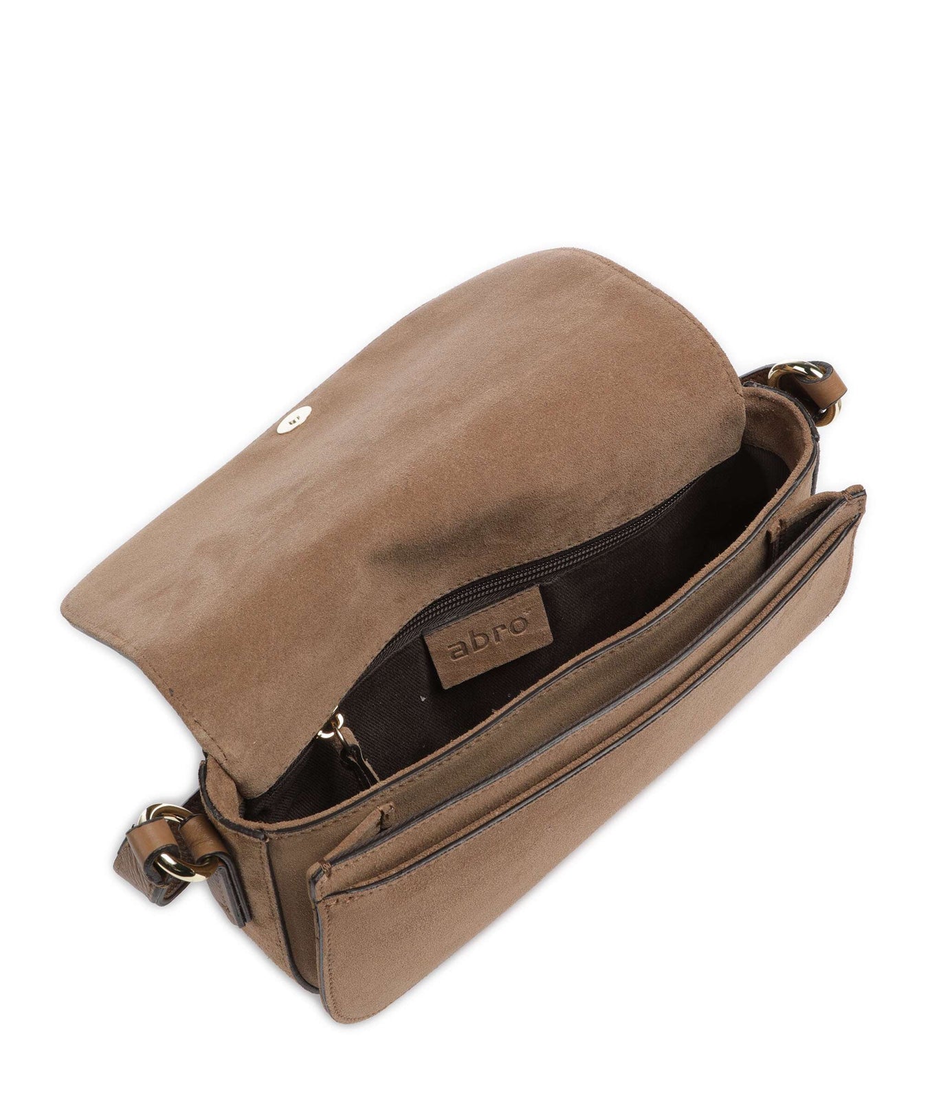 Abro Suede Rosalia Crossbody bag camel