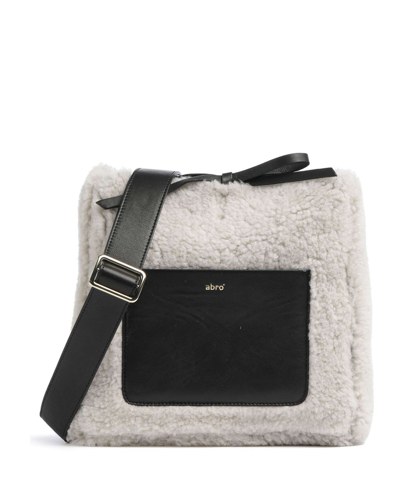 Abro Shearling Raquel Crossbody bag black/white
