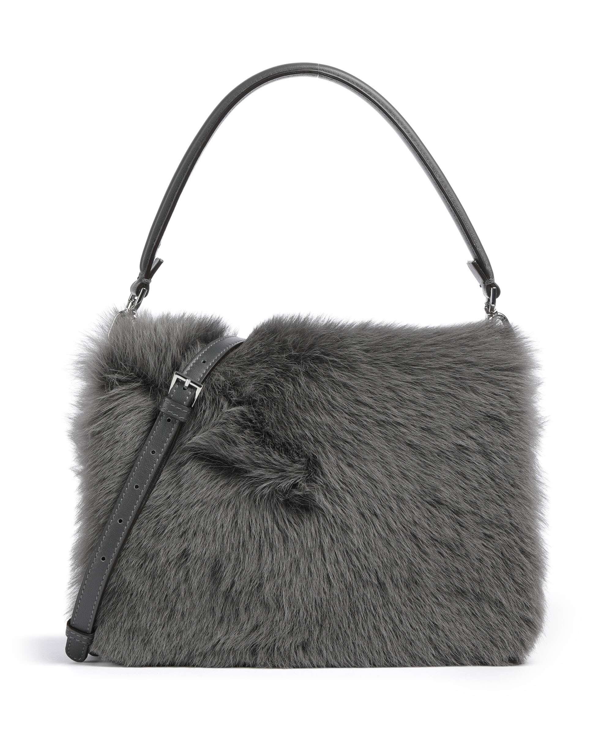 Abro Shearling Astor Shoulder bag grey