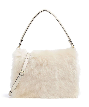 Abro Shearling Astor Schultertasche beige