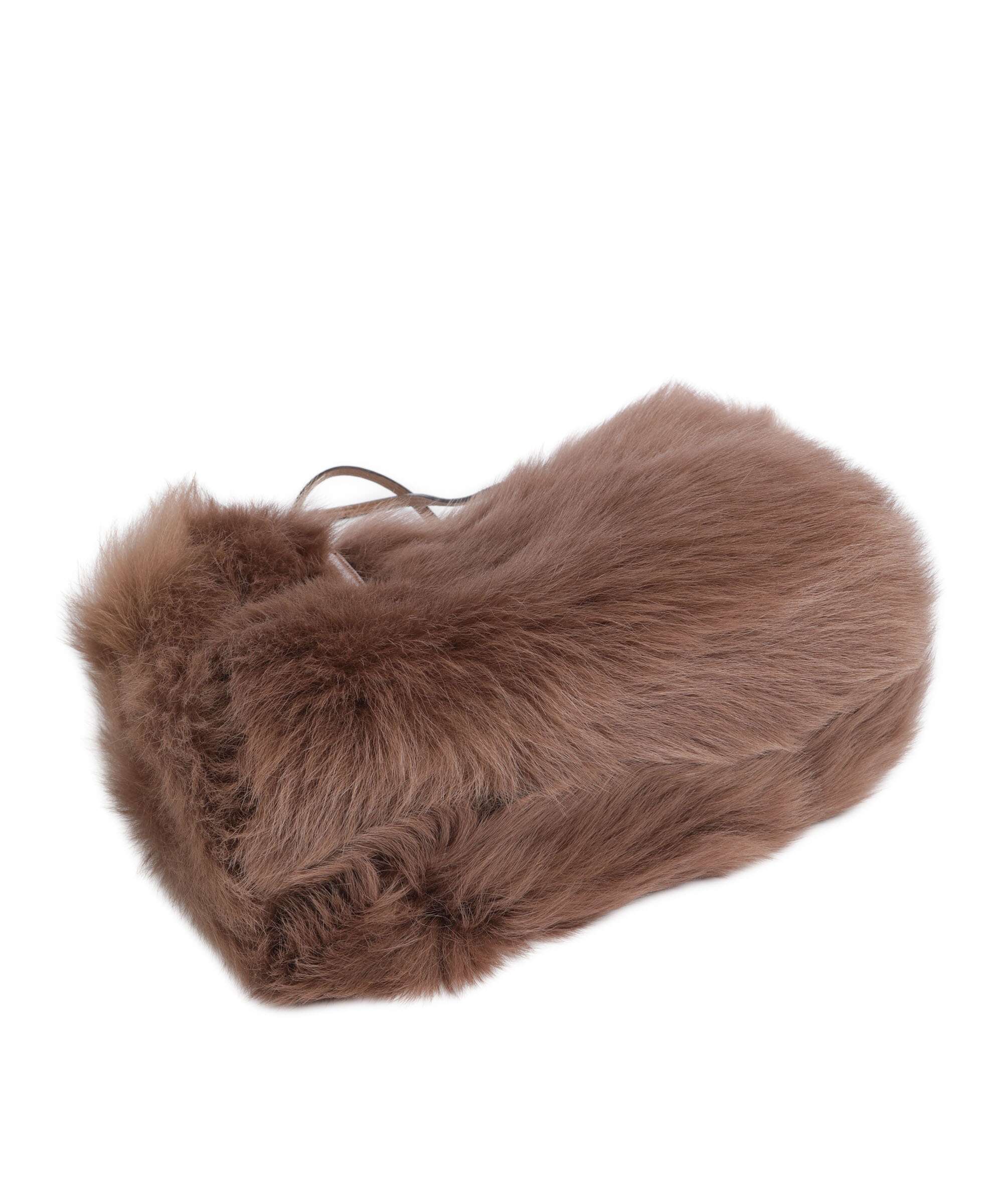 Abro Shearling Noelle Handbag camel