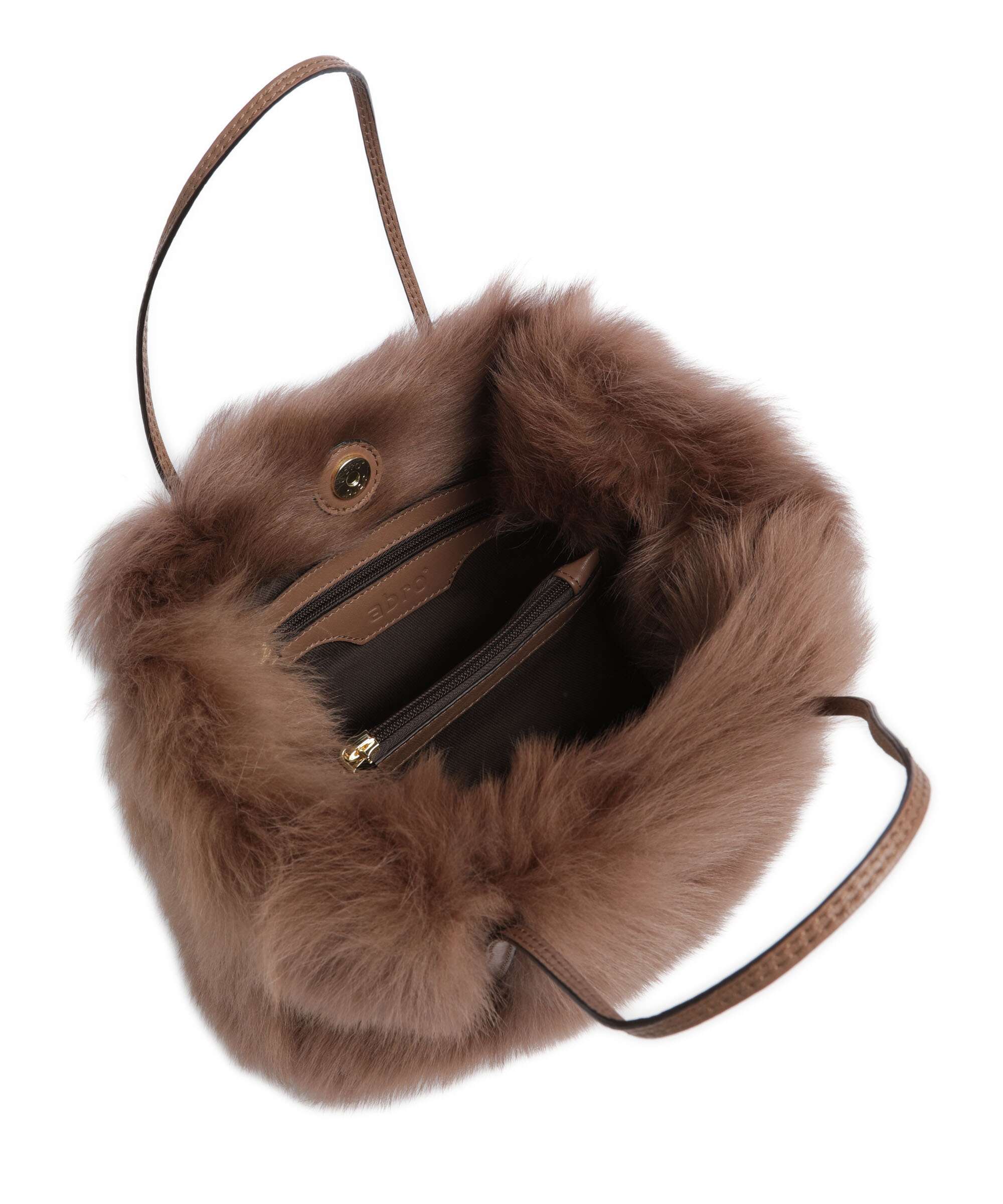 Abro Shearling Noelle Handbag camel