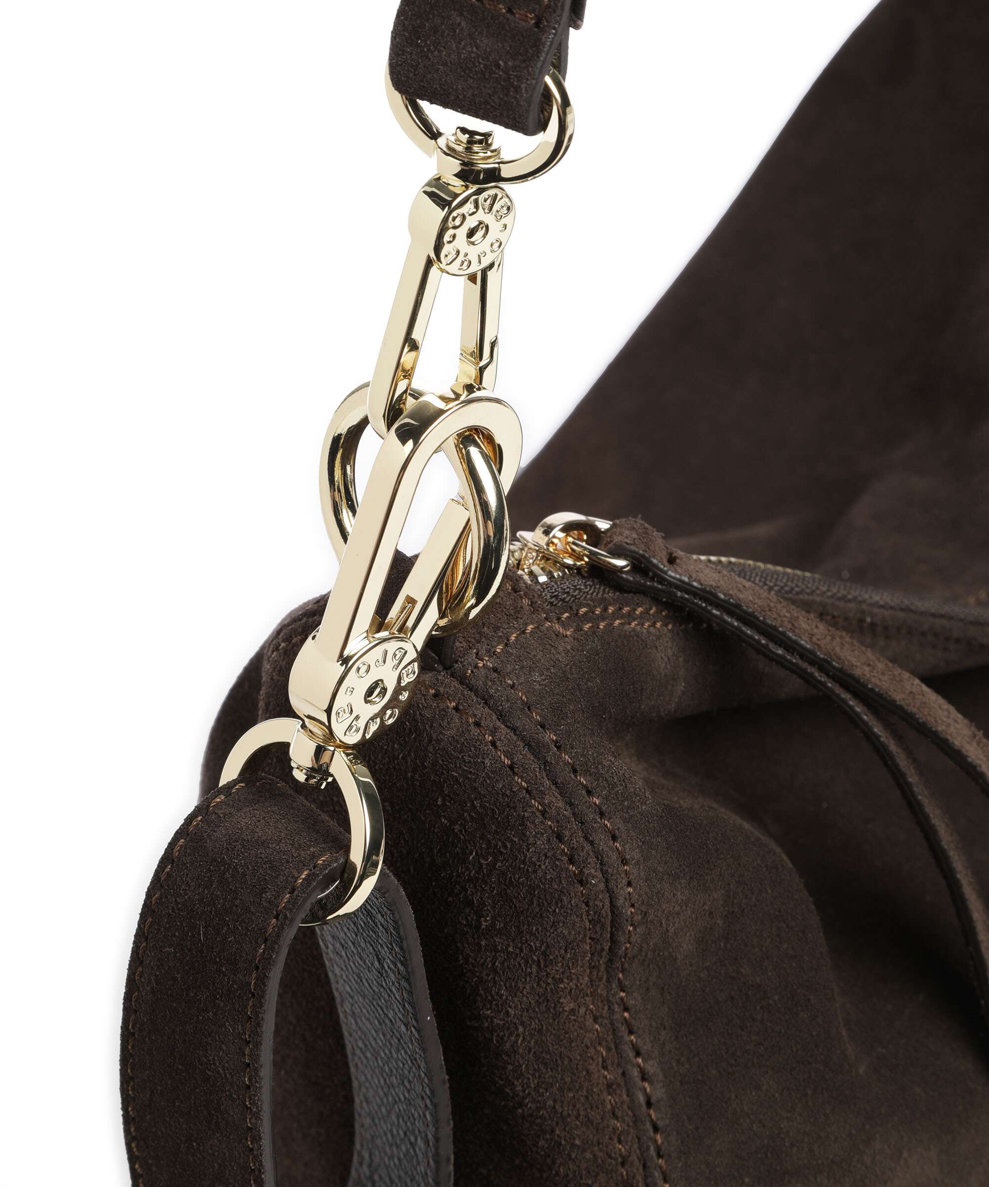 Abro Suede Mina Hobo bag brown