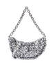Abro Sequins Moon Sac porté épaule silver