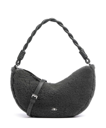 Abro Shearling Moon Sac porté épaule grey