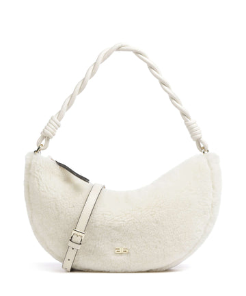 Abro Shearling Moon Schultertasche milk
