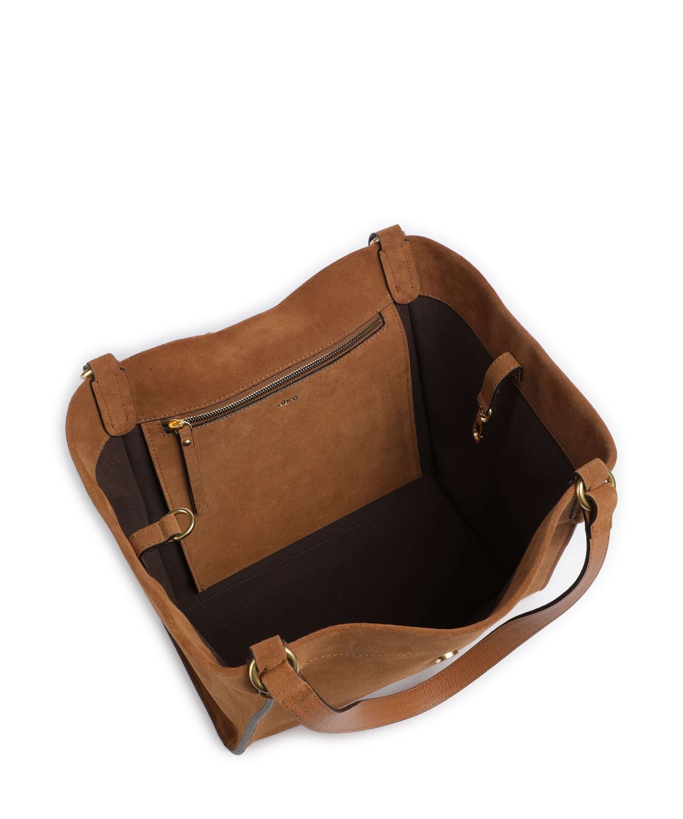 Abro Suede Temi Tote bag cuoio