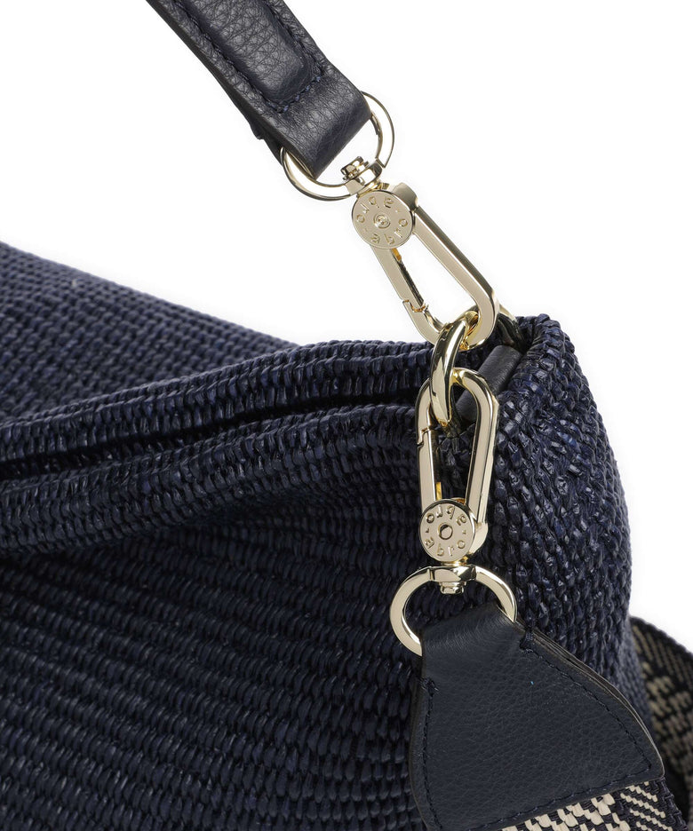 Abro Raffia Kaia Hobo bag navy