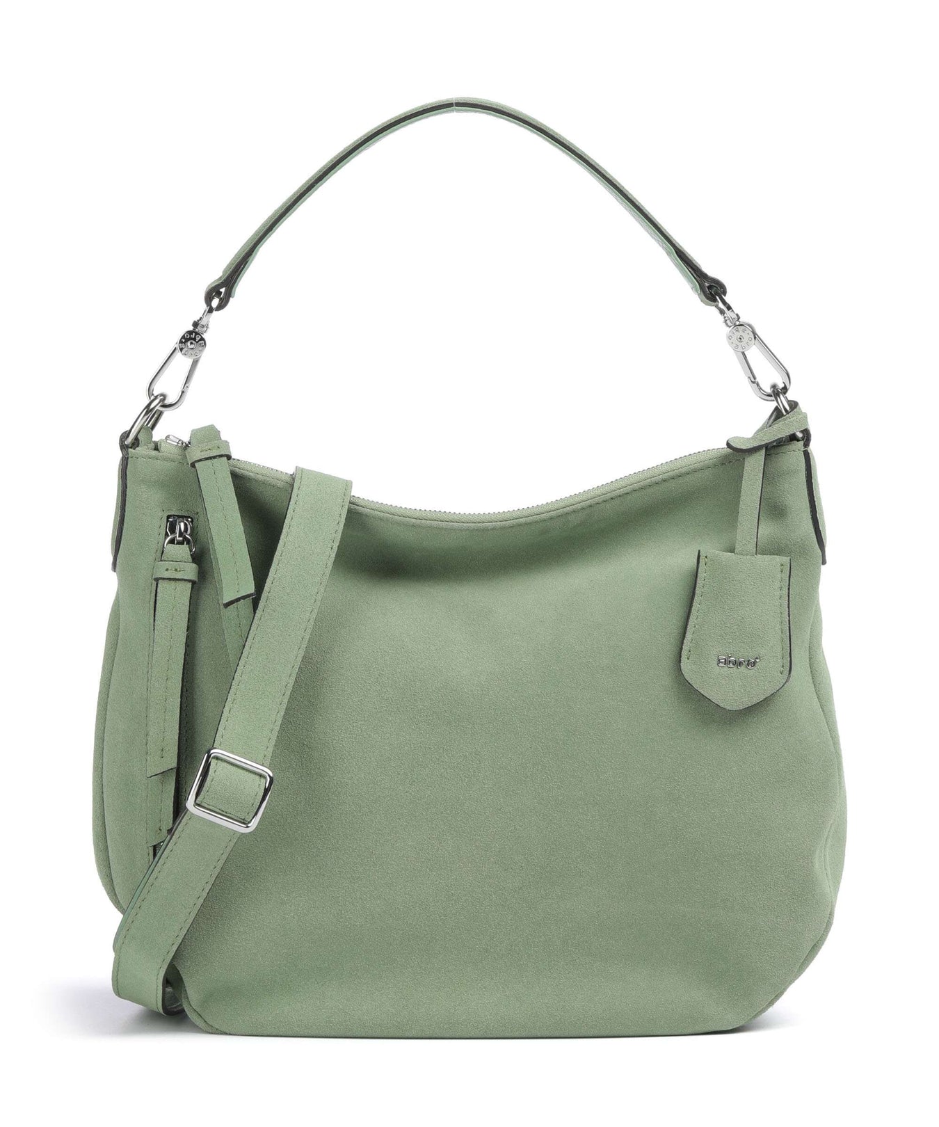 Abro Suede Juna Hobo bag green