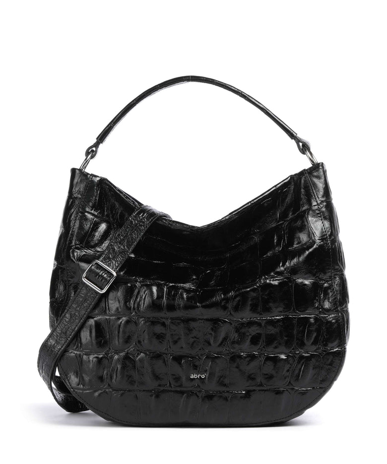 Abro Maxi Cocco Mia Hobo bag black/nickel