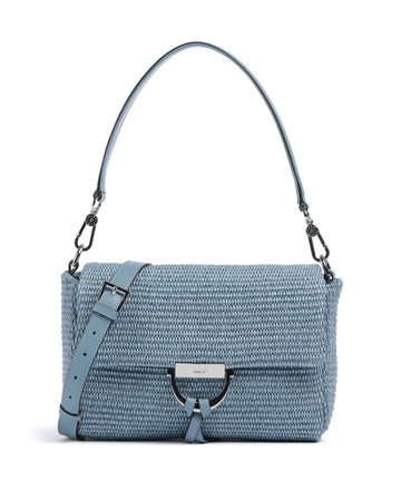 Abro Raffia Temi Schultertasche light blue/fairy