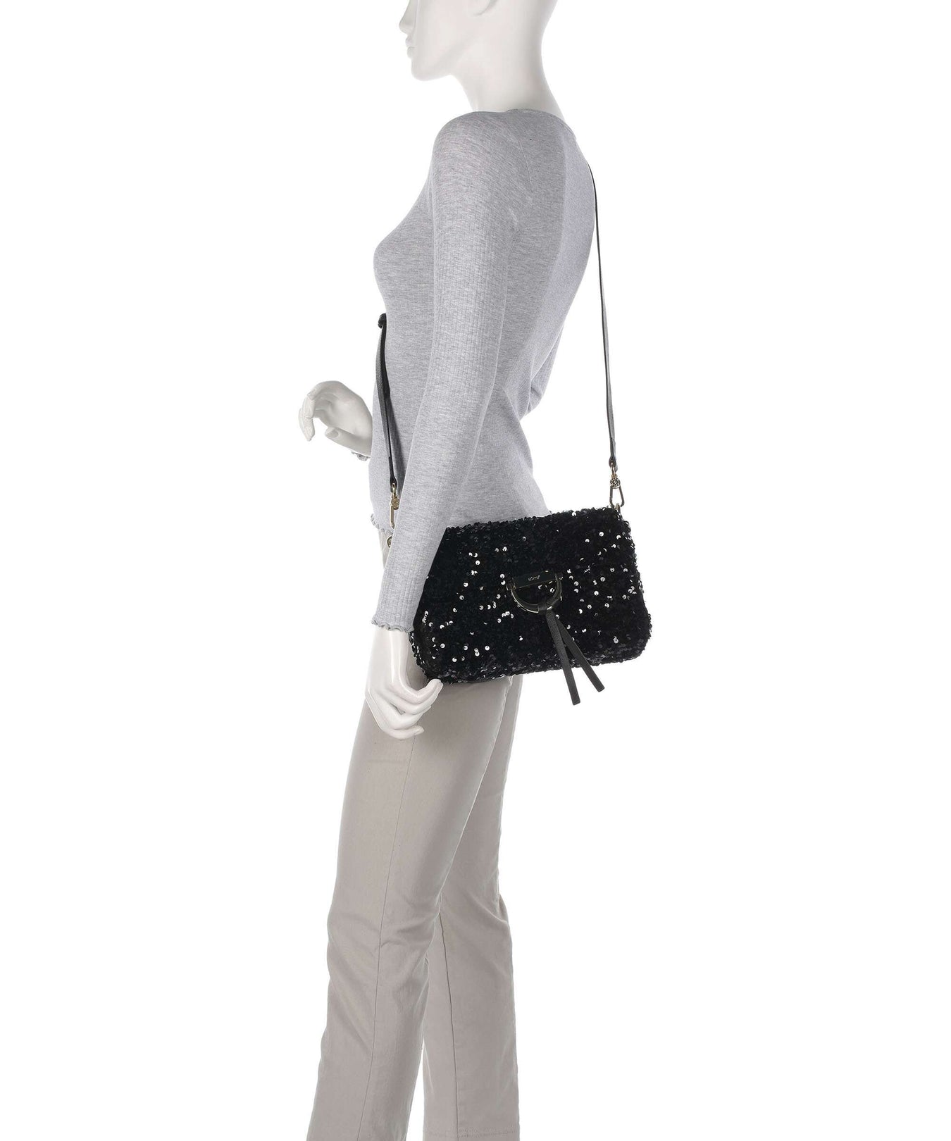 Abro Sequins Temi Shoulder bag black/gold