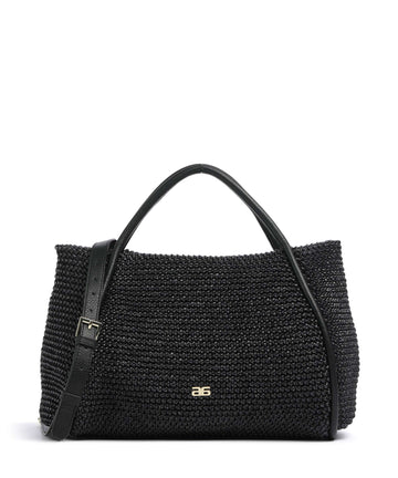Abro Maglia Raffia Willow Handtasche black/gold