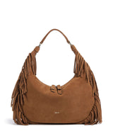 Abro Suede Nana Fringes Borsa hobo cuoio