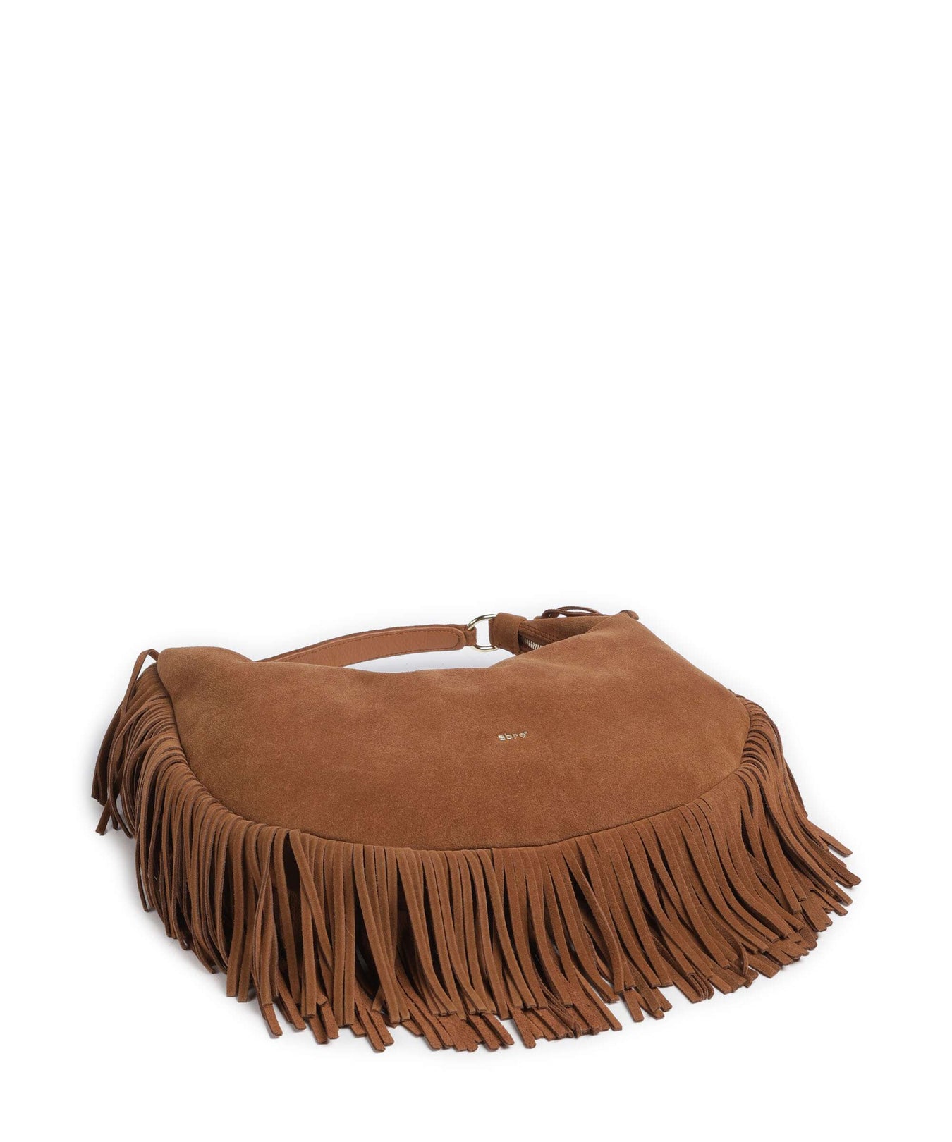 Abro Suede Nana Fringes Hobo bag cuoio