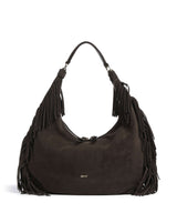 Abro Suede Nana Fringes Borsa hobo dark brown