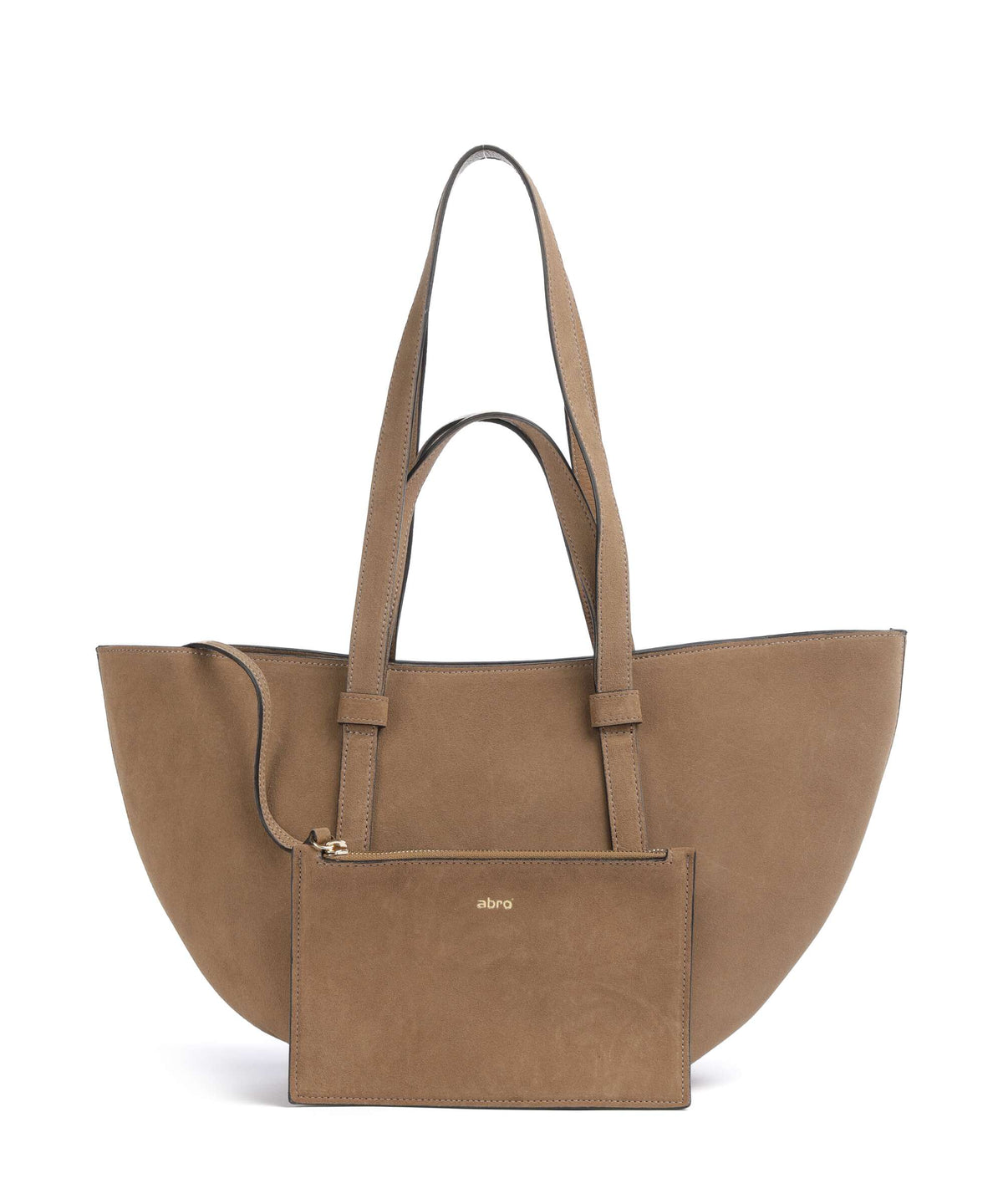 Abro Suede Cosmo Medium Tote bag camel
