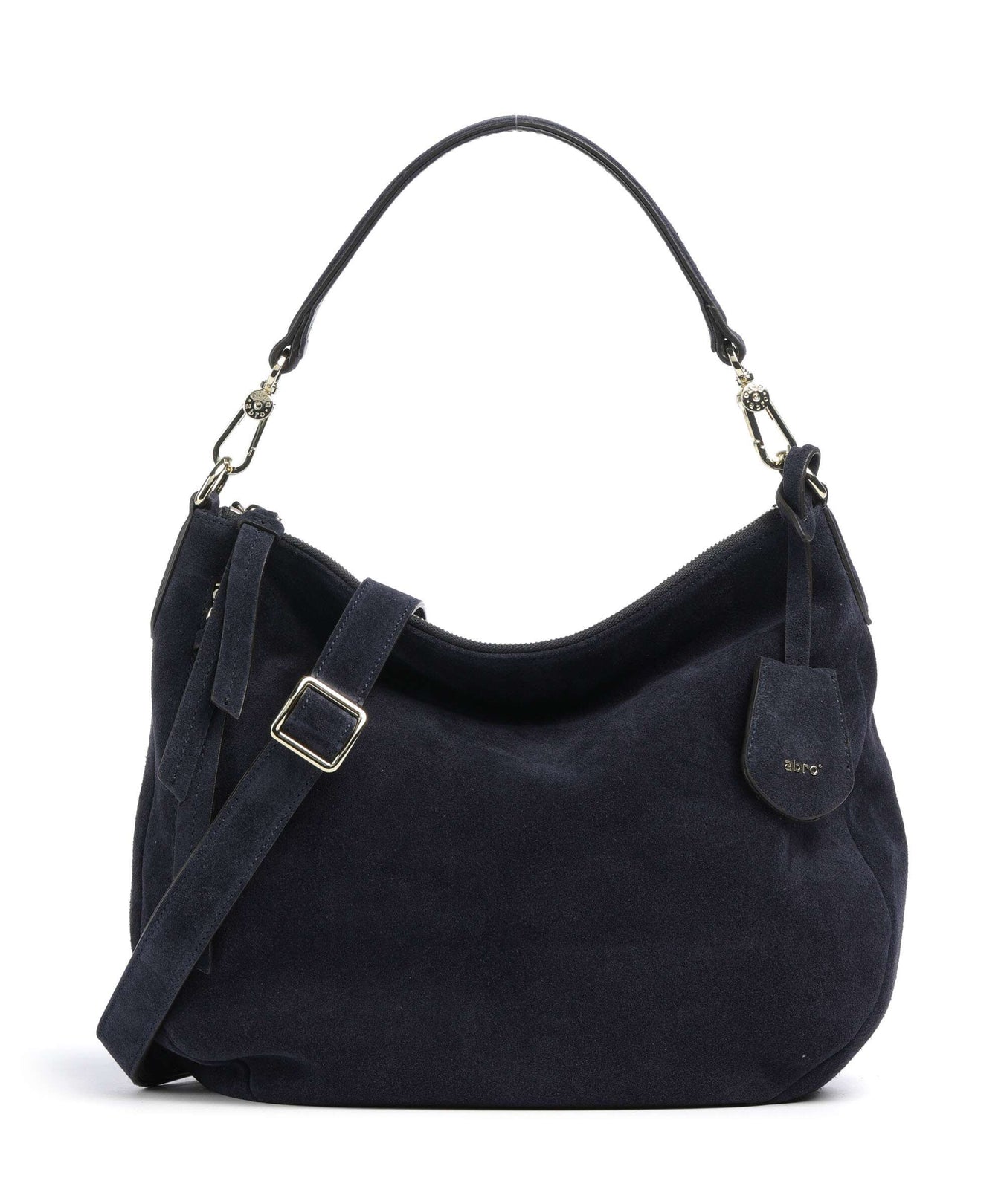 Abro Suede Juna Small Hobo bag navy