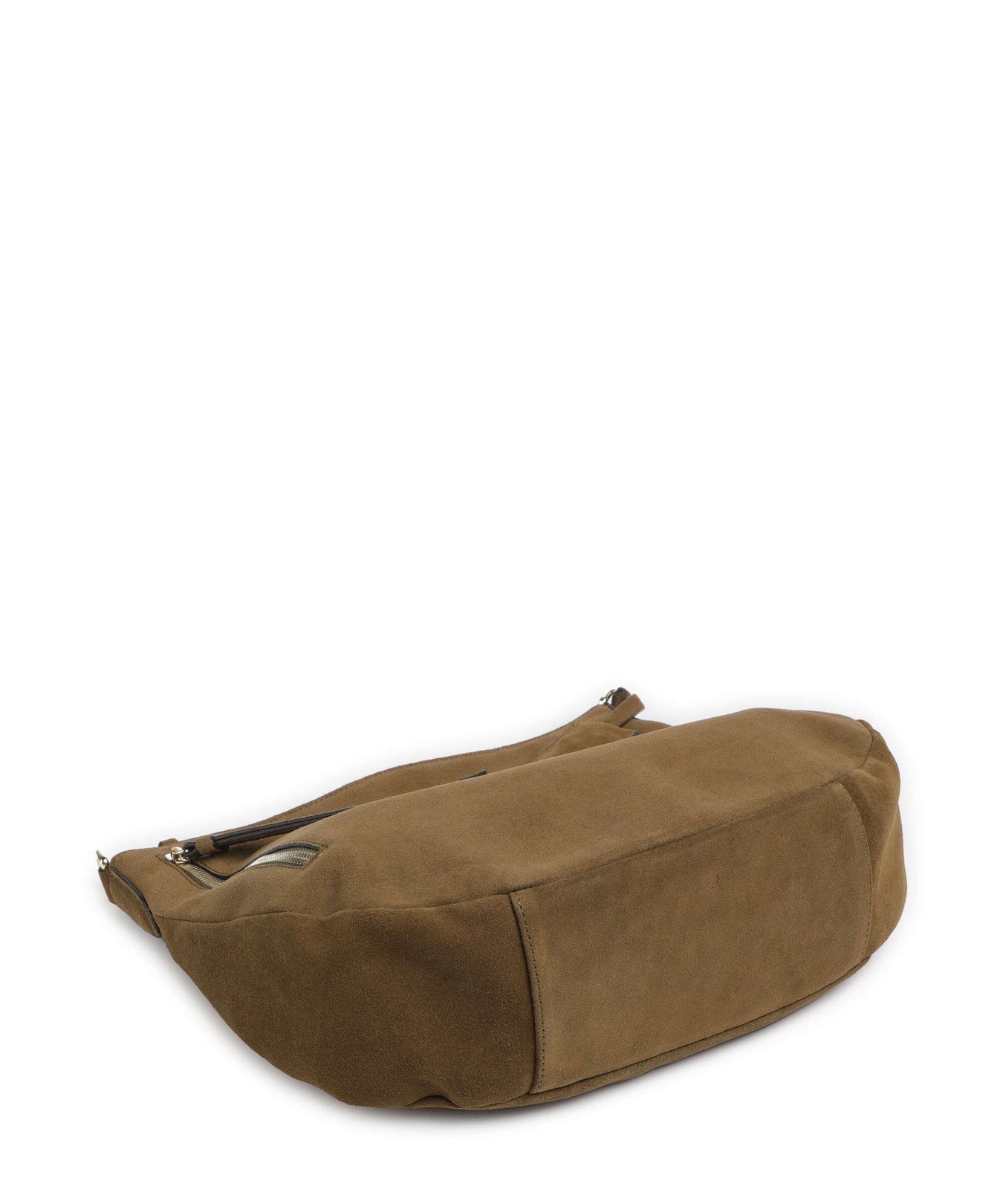 Abro Suede Juna Small Hobo bag military
