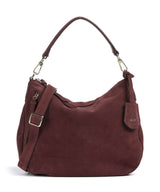 Abro Suede Juna Small Hobo bag bordeaux