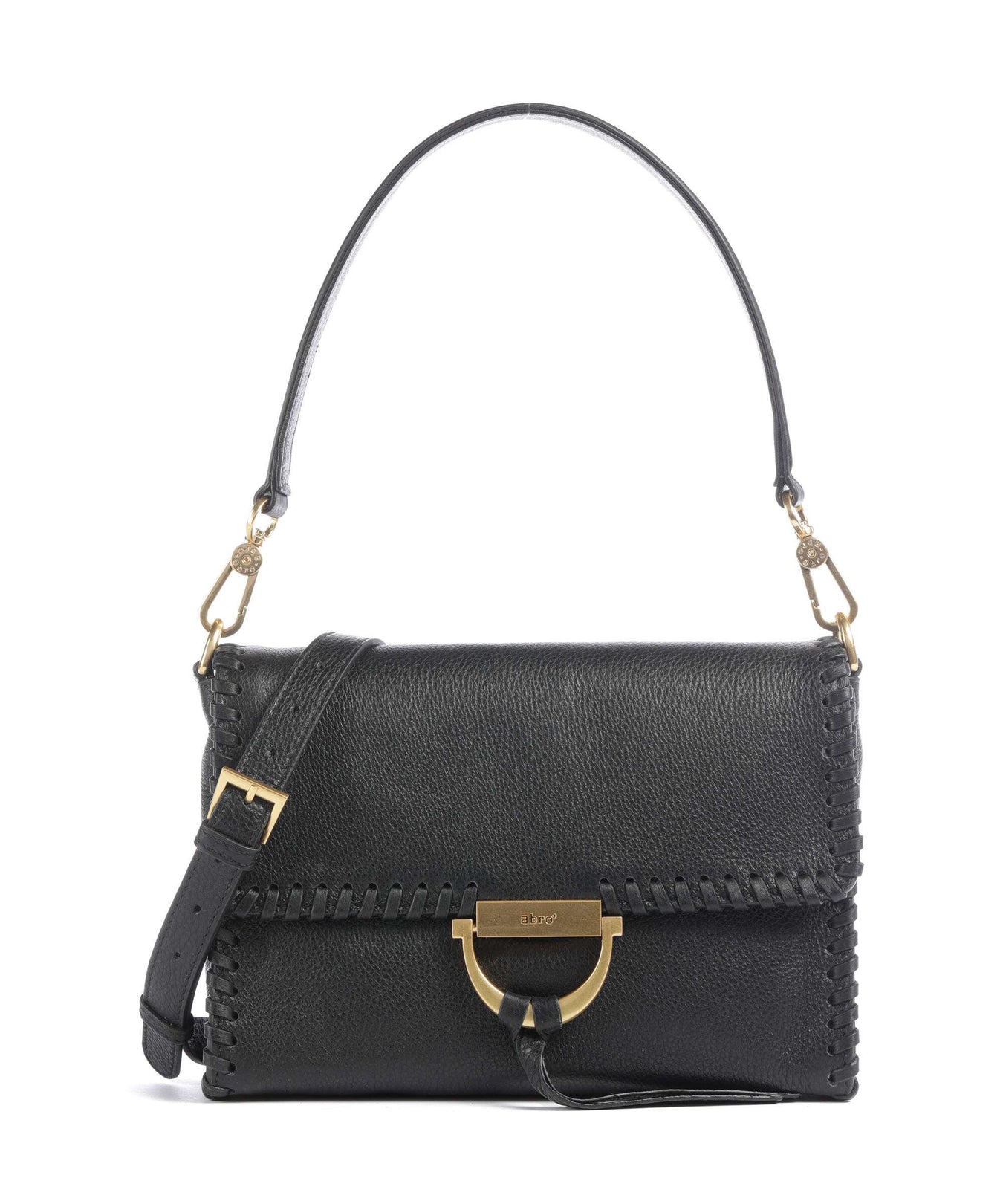 Abro Dalia Temi Stitch Shoulder bag black/gold