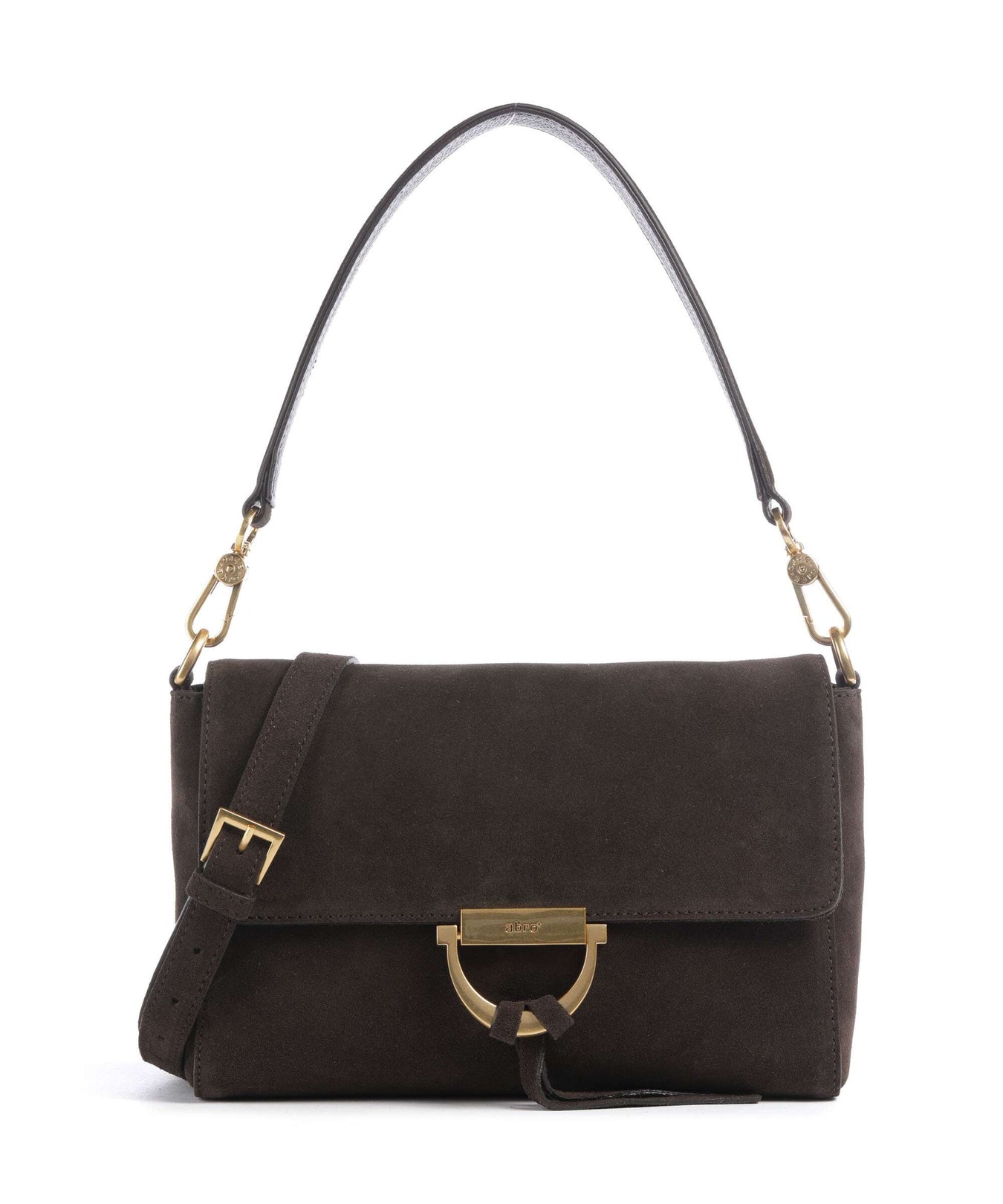 Abro Suede Temi Shoulder bag dark brown