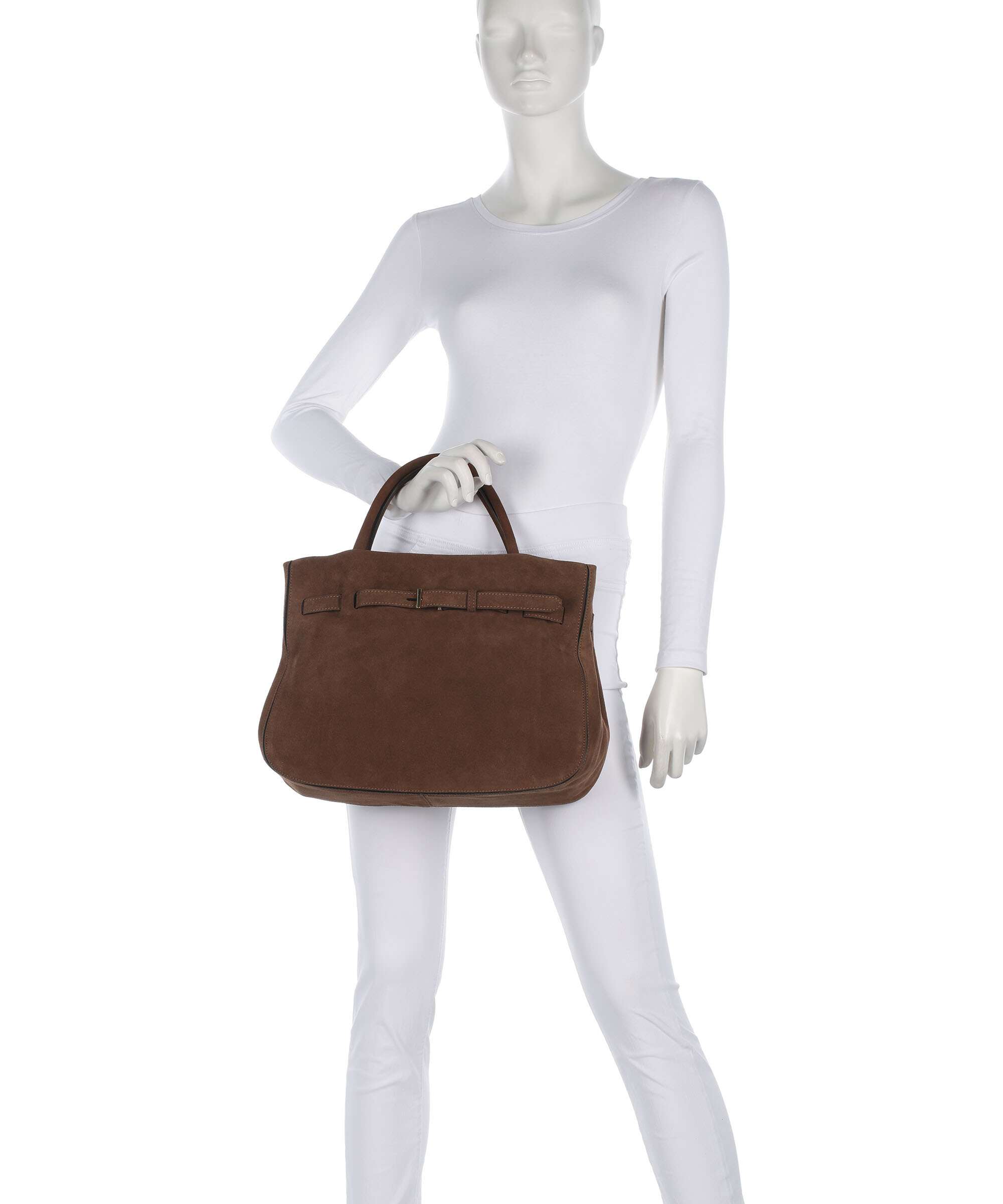 Abro Suede Jill Handbag wood