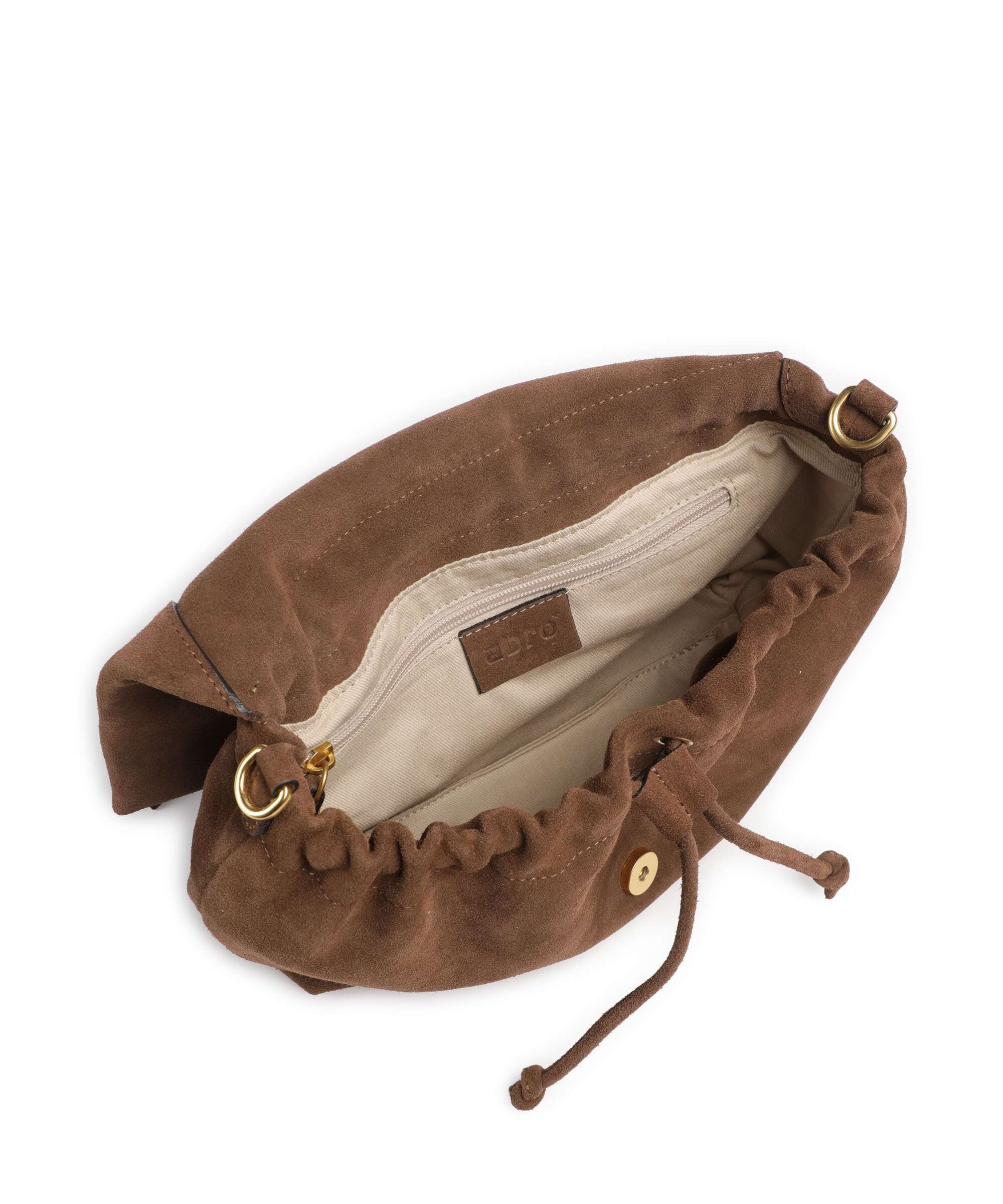 Abro Suede Temi Medium Shoulder bag wood