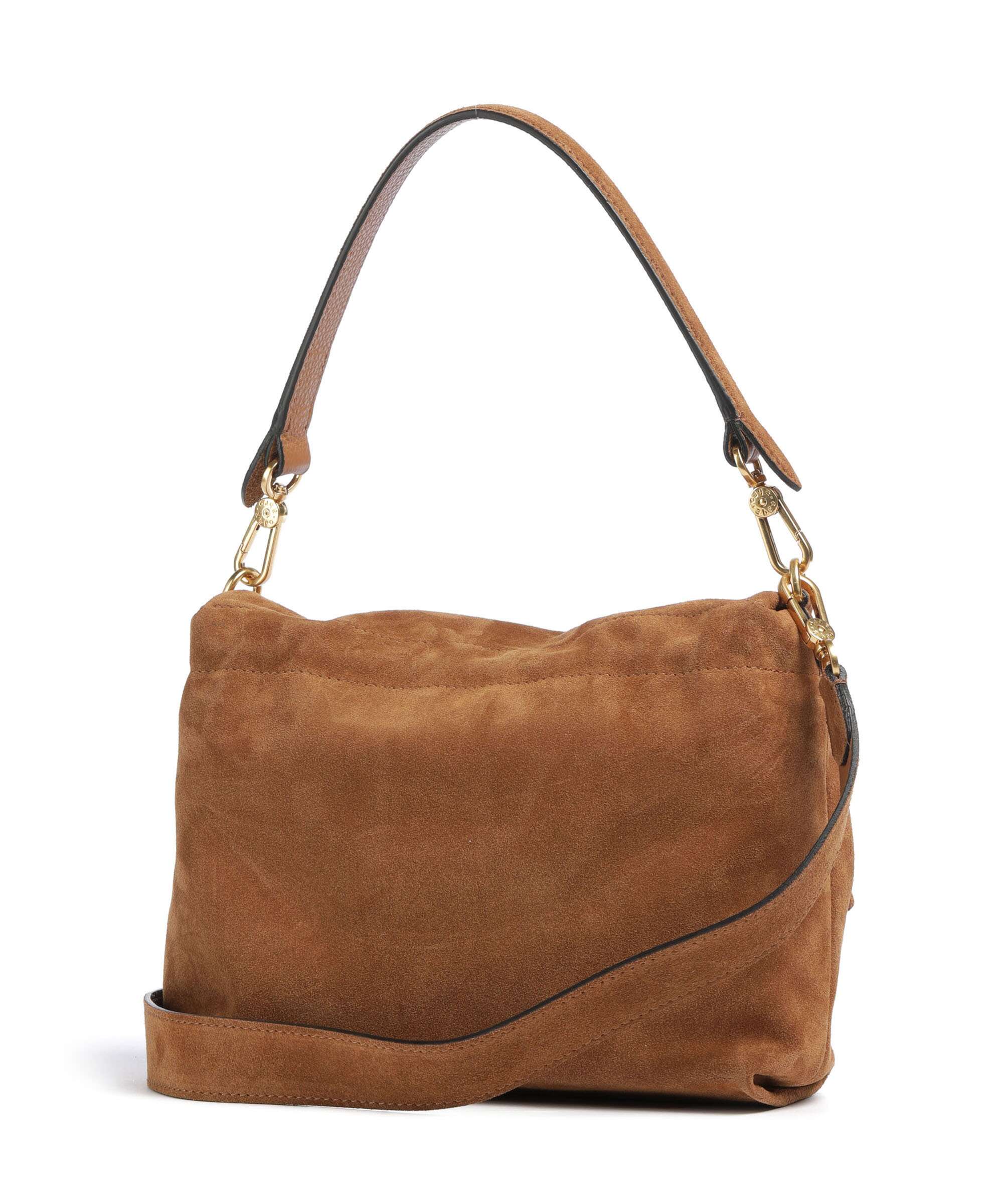 Abro Suede Temi Medium Shoulder bag cuoio