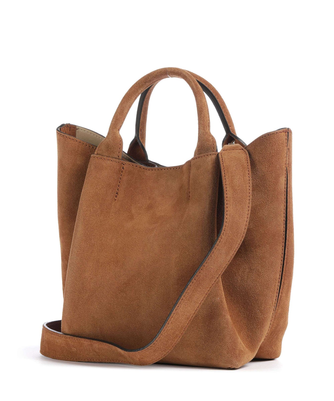 Abro Suede Essential Small Handbag cuoio