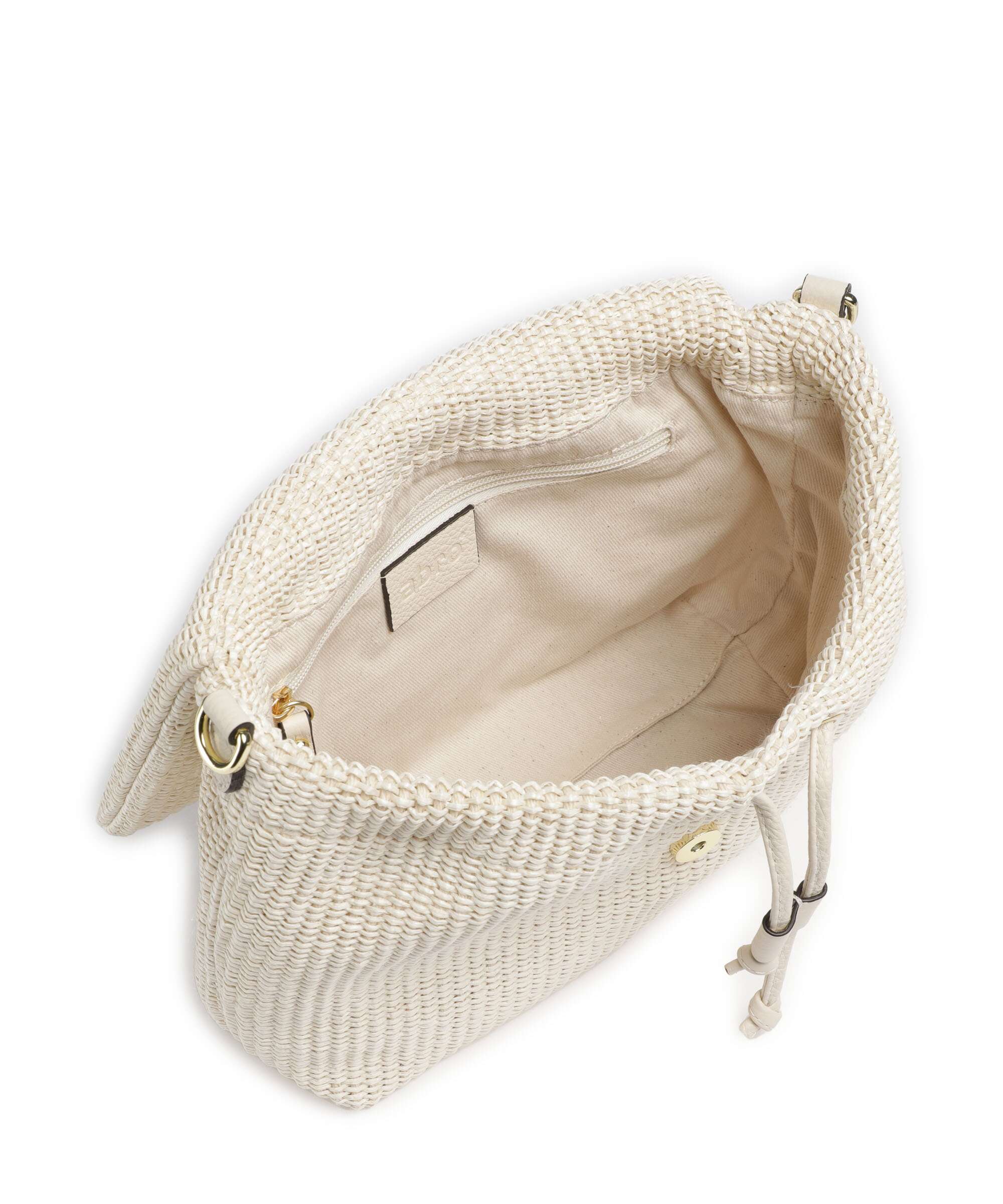 Abro Raffia Classica Temi Medium Shoulder bag beige