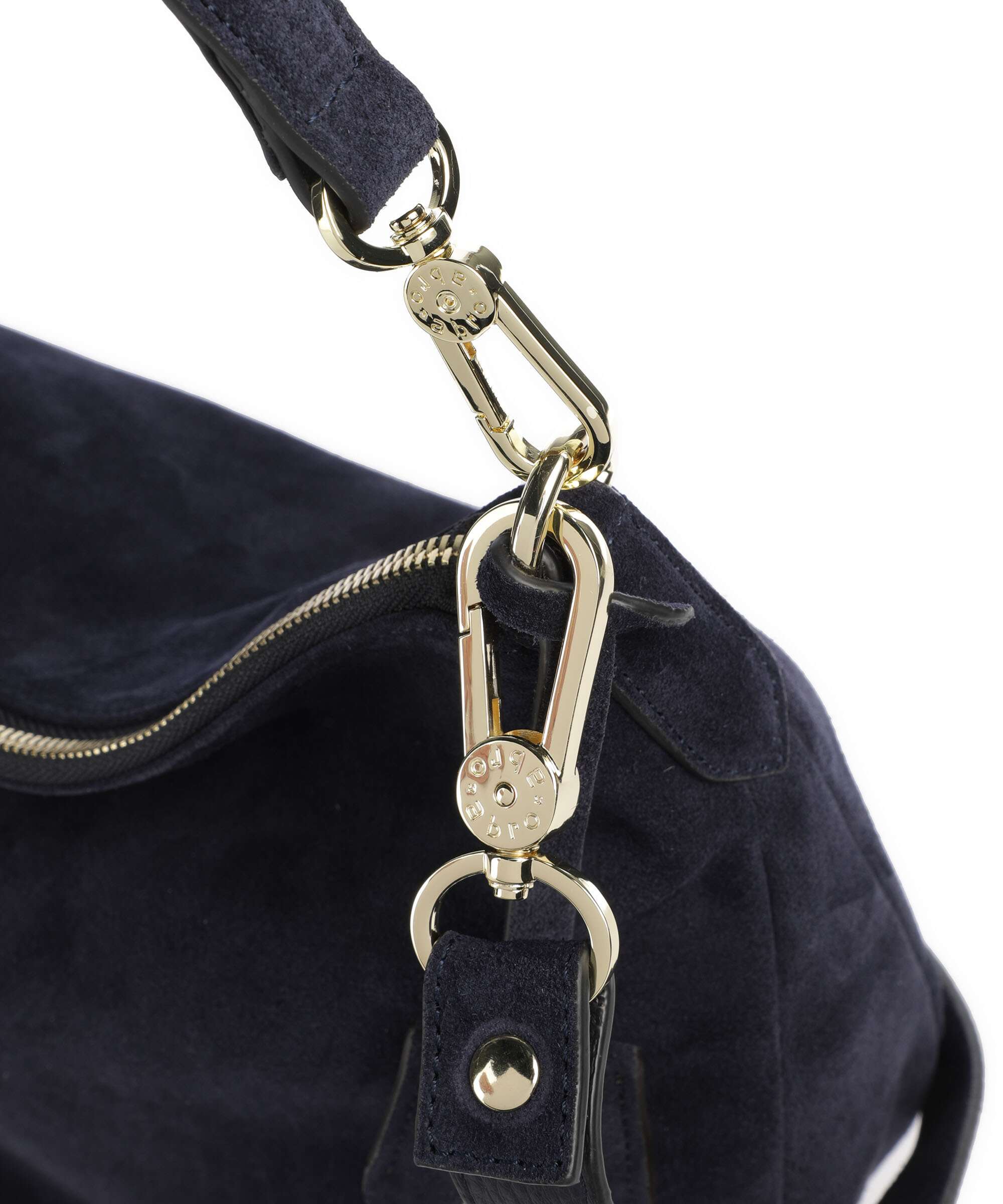 Abro Suede Juna Small Hobo bag navy