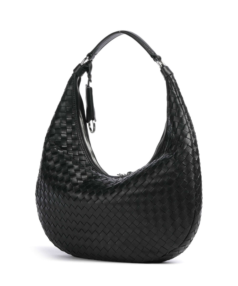 Abro Piuma Nana Small Hobo bag black/nickel