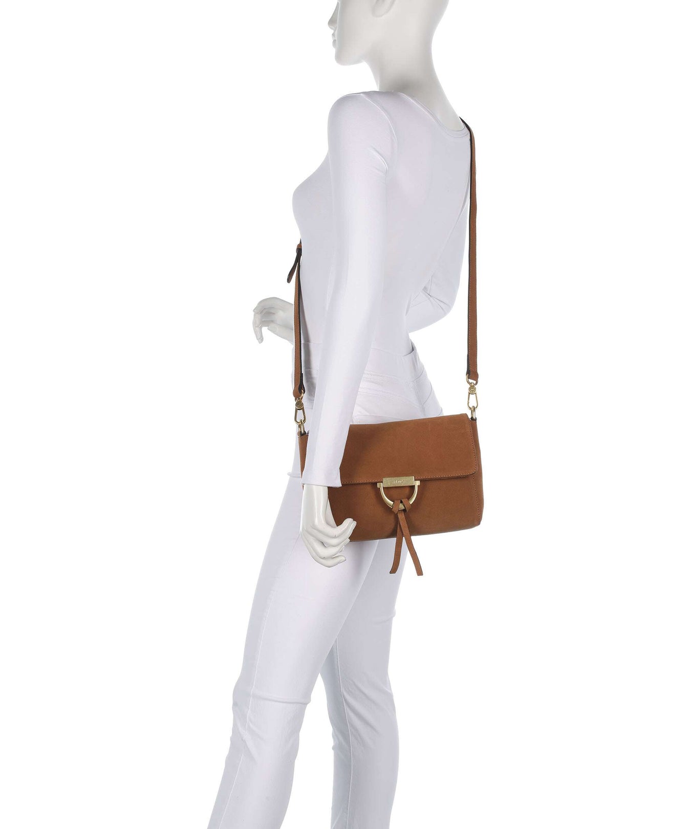 Abro Suede Temi Shoulder bag cuoio