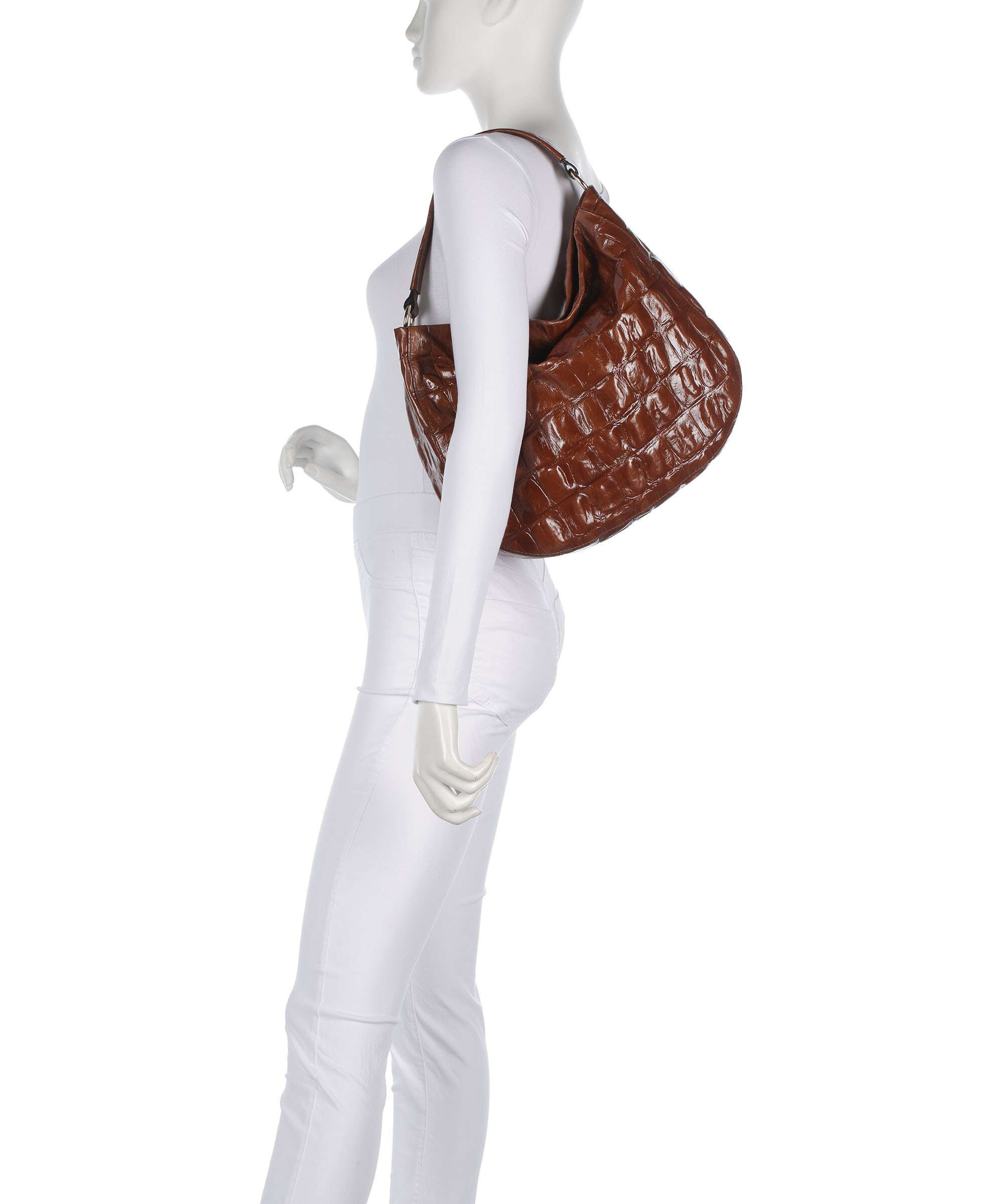 Abro Maxi Cocco Mia Hobo bag caramel/cognac