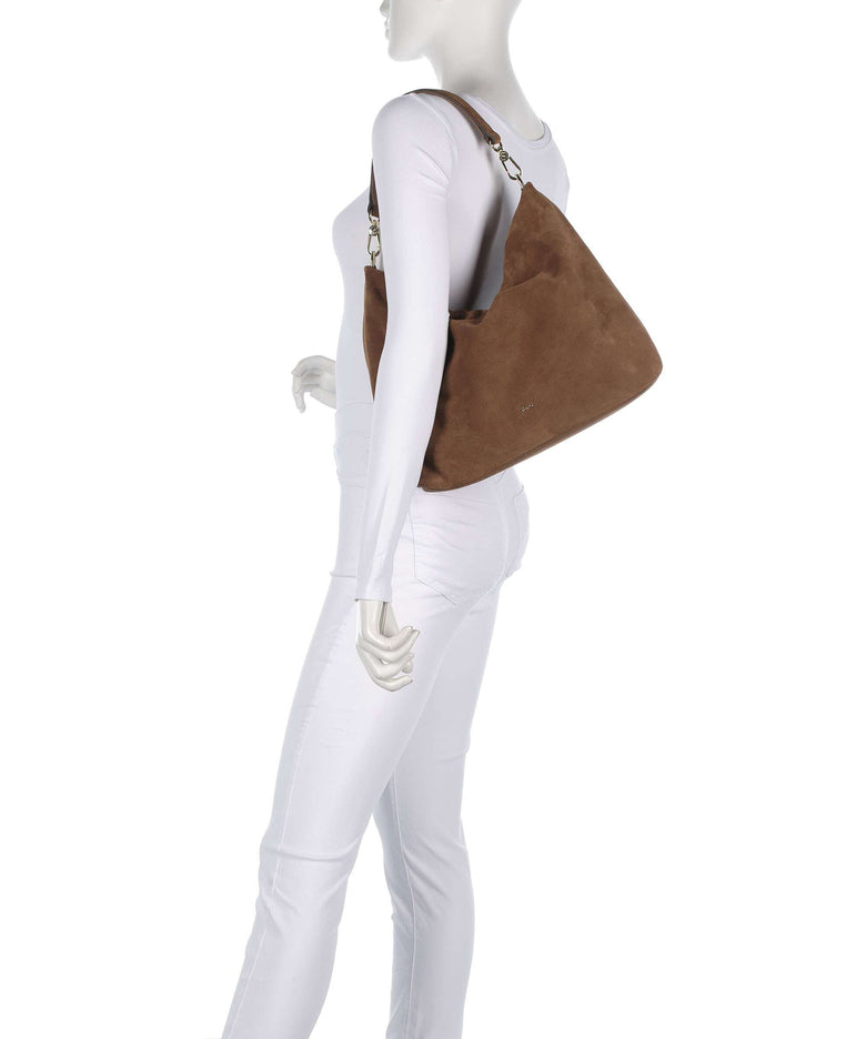 Abro Suede Kaia Hobo bag camel