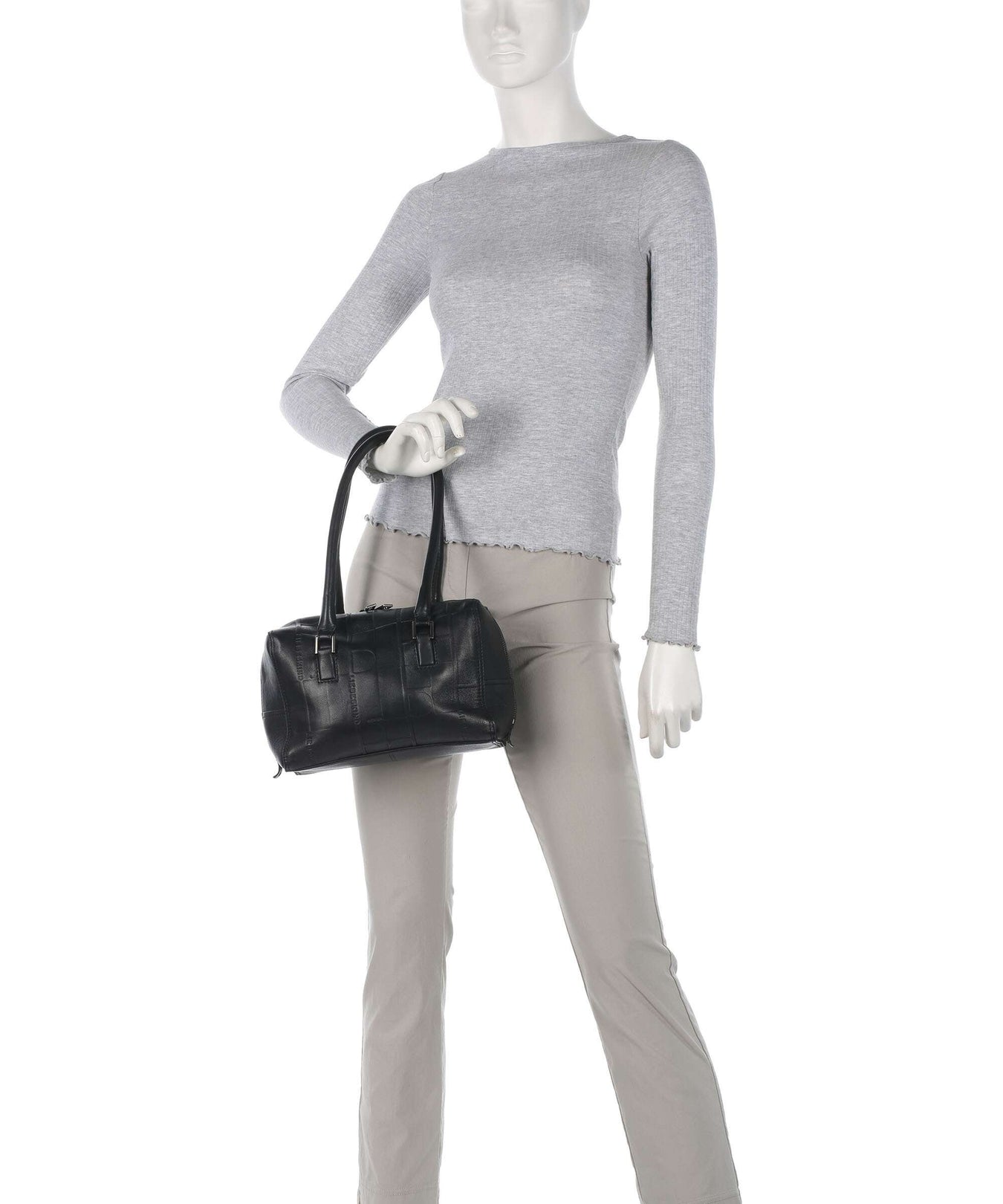 Liebeskind Kayla Monogram Sheep Natural S Shoulder bag black