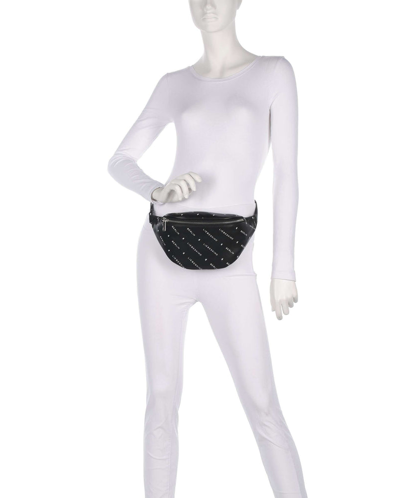 Liebeskind Monogram Soft Nappa M Fanny pack black