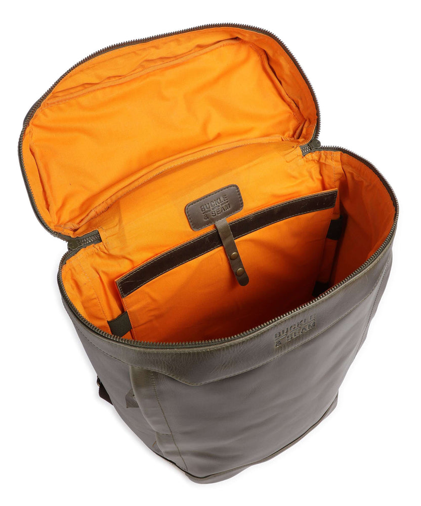 Buckle & Seam Crazy Horse Siwa Backpack olive