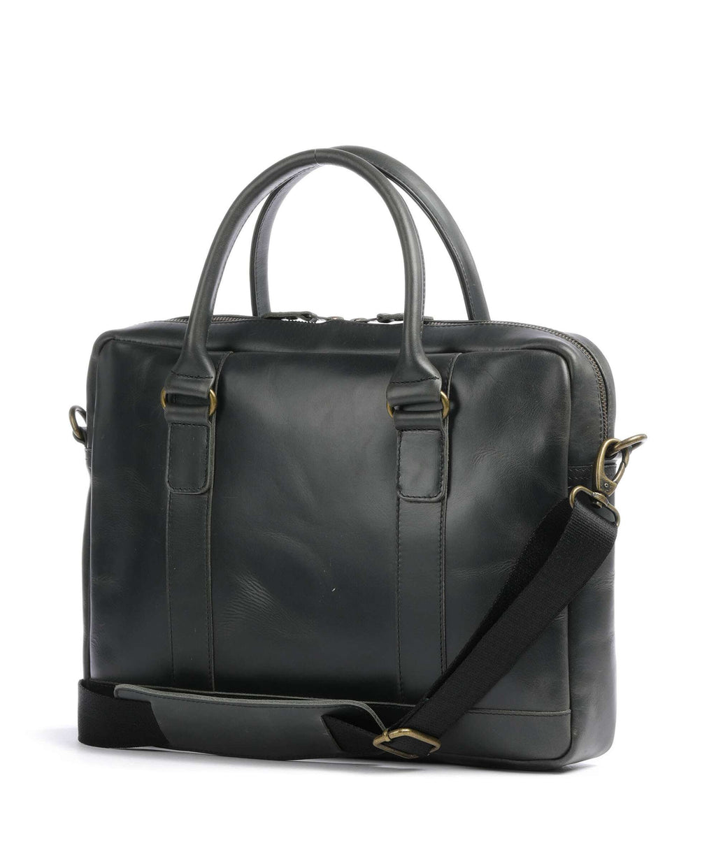 Buckle & Seam Crazy Horse Everett Briefcase anthracite