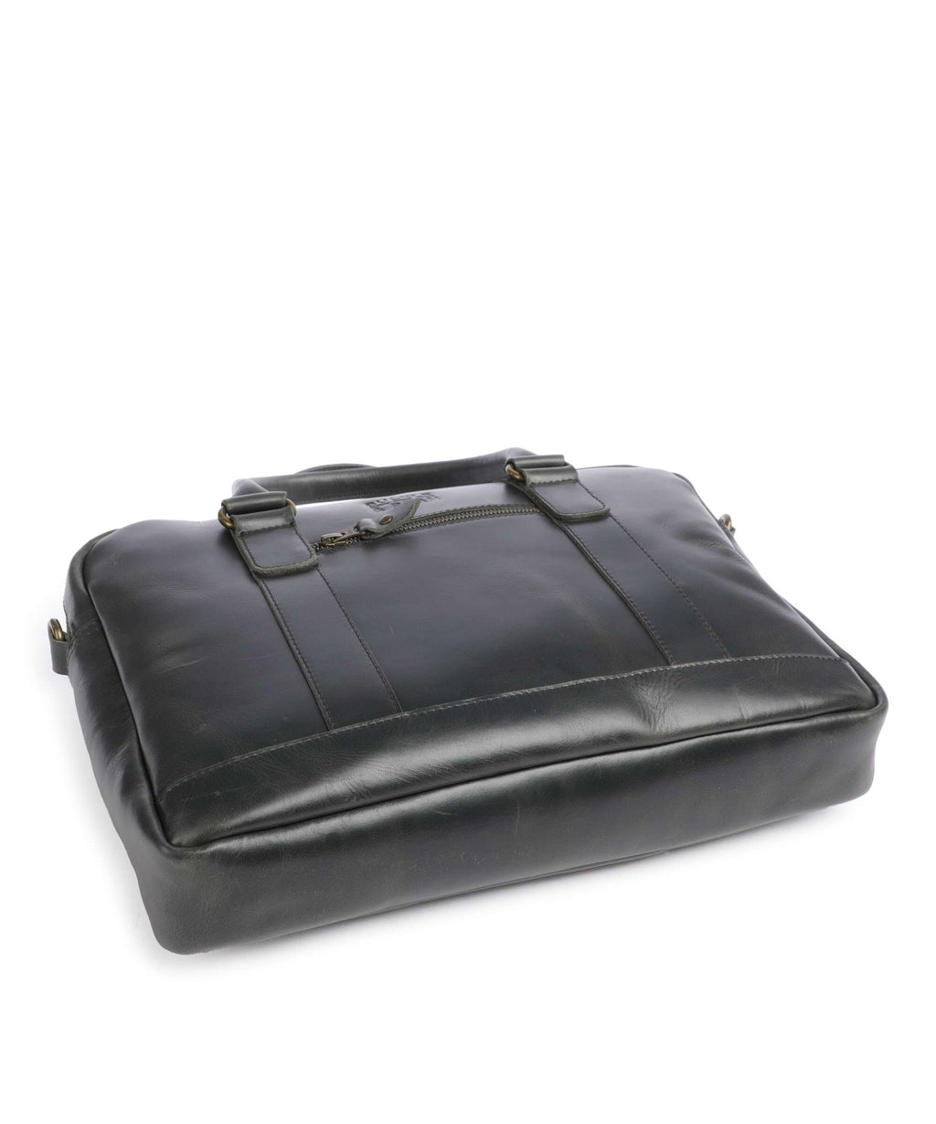Buckle & Seam Crazy Horse Everett Briefcase anthracite