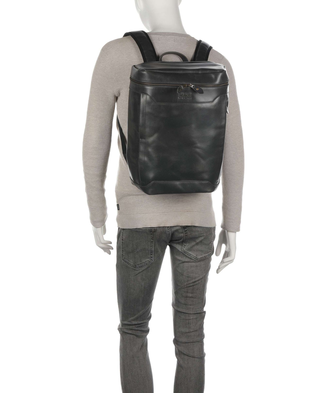 Buckle & Seam Crazy Horse Siwa Backpack anthracite