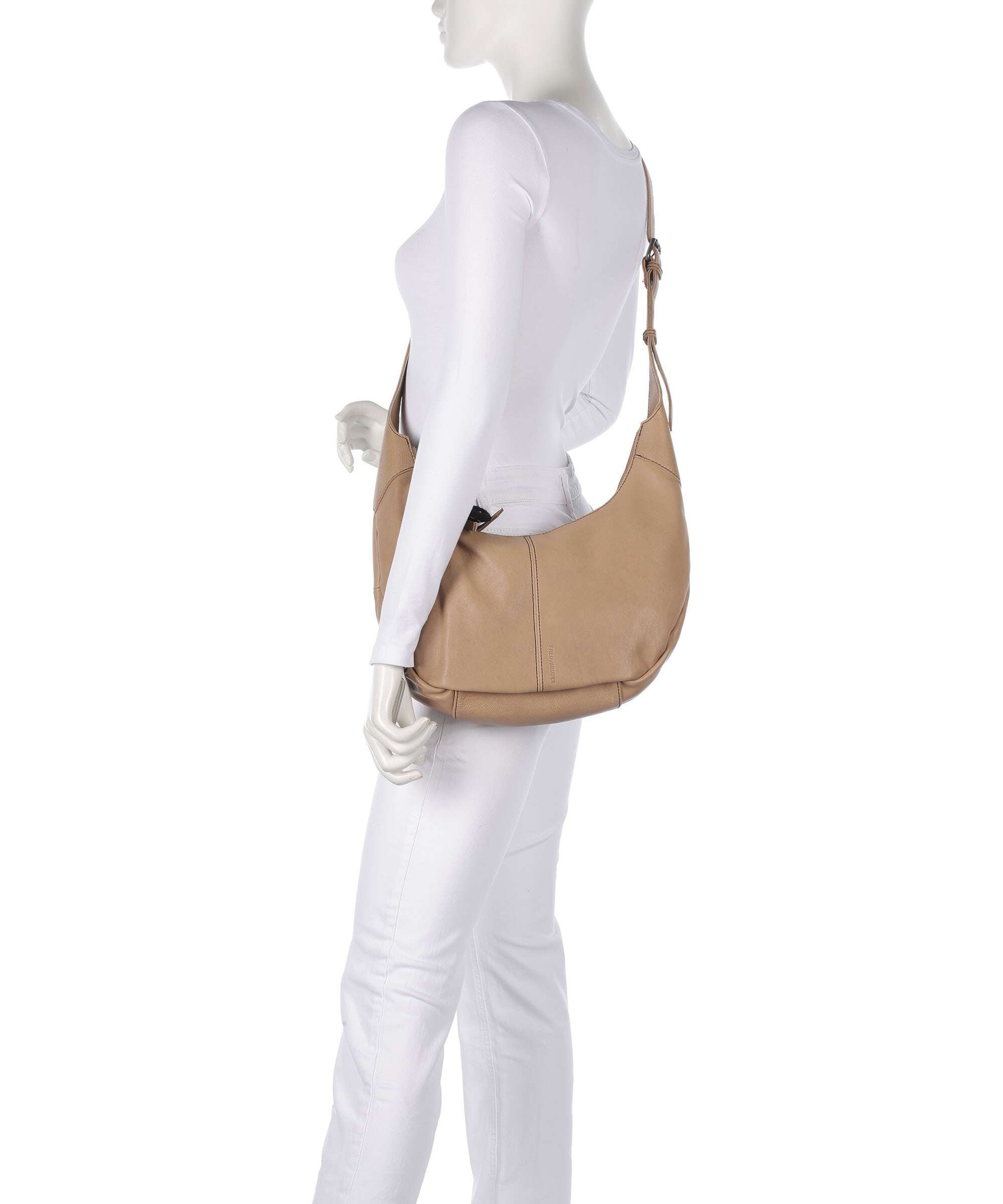 FredsBruder Take A Smile Hobo bag milk coffee