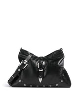 Les Visionnaires Elisa Rivet Glossy Hobo bag black