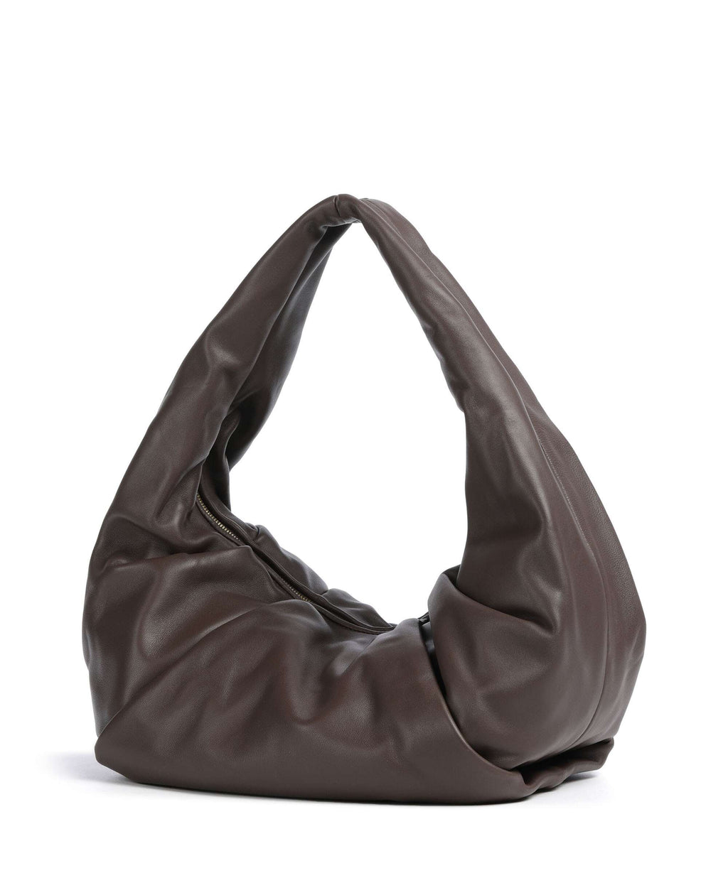 Les Visionnaires Greta Essential Silky Hobo bag chocolate