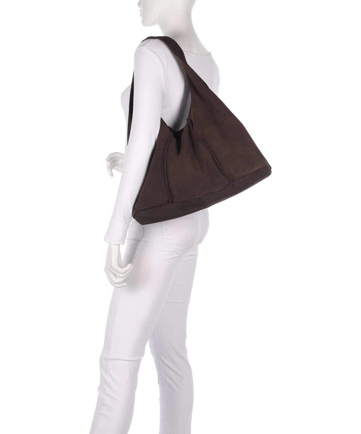 Les Visionnaires Paz Essential Cozy Hobo bag dark brown