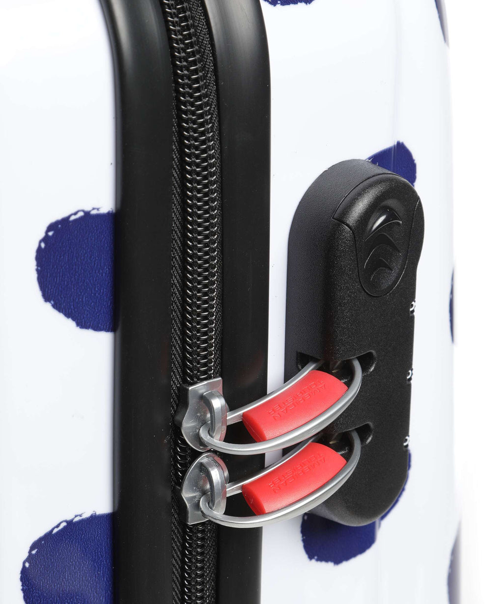 American Tourister Disney Legends Spinner (4 wheels) mickey blue dots