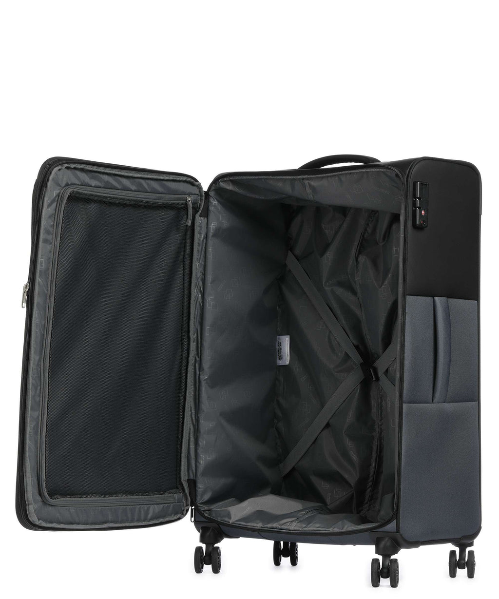 American Tourister Daring Dash L Spinner (4 wheels) black/grey